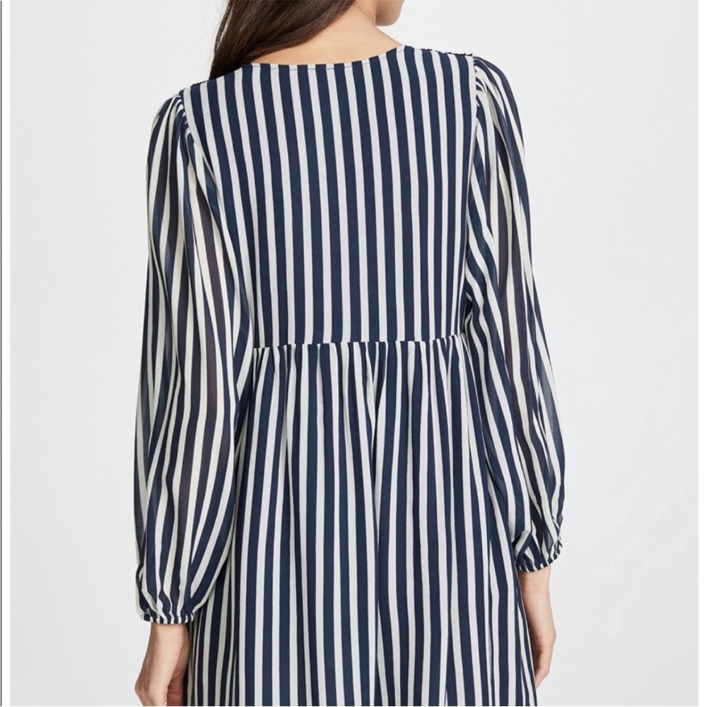 FIGUE Sequined Silk Mini Tunic Dress Blue Stripe Size Medium - Picture 11 of 11
